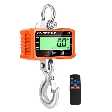 Digital LCD Display 1000kg Crance Scale Portable Electronic Heavy Duty Weight Hook Crane Industrial Grade Weighing Meter with 3-Unit Conversion Function