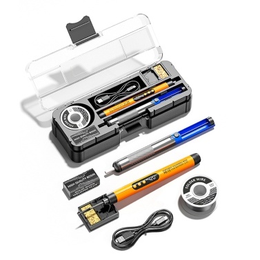 Portable Electric USB Soldering Iron Multifunctional Intelligent Soldering Welding Pen with 260-420℃ Temperature Adjustment Function for Soldering Repairing and Maintenance Use
