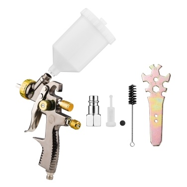 LVLP 1.8mm Air Spray Gun Kit 600cc Fluid Cup Gravity Feed Air Paint Sprayer Mini Handheld 360-degree Paint Spraying Gun for Car Repair Furniture Surface Wall Painting DIY Models