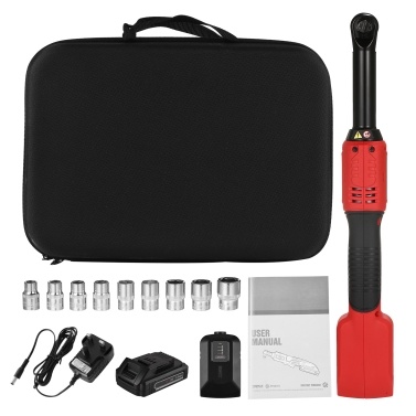 Lepmerk 3/8-inch 20V Cordless Electric Ratchet Wrench 450RPM Variable Speed 81N.m/60Ft.Lbs Power Ratcheting Wrench with 2.0Ah Battery Fast Charger