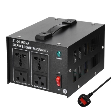 Step Up&Down Transformer Compact Size Voltage Converter 1200VA Portable Home Electrical Appliances Powerful Voltage Transformer