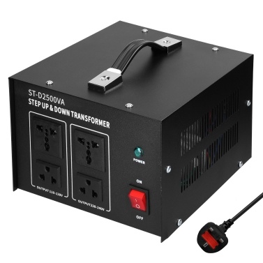 Step Up&Down Transformer Compact Size Voltage Converter 2500VA Portable Home Electrical Appliances Powerful Voltage Transformer