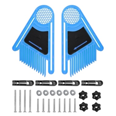 2pcs Reverse Engraving Machine Feather Boards with Parts and Accessories for Electric Circular Saw Bench Saws and Band Saws Wood Working Tools Feather Loc Board Set Multi-purpose Engraving Machine Double Featherboards Miter Gauge Slot DIY