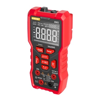 ANENG AN82 9999 Counts VA Screen Automatic High Precision Digital Multimeter TRMS NCV Universal Meter Multiple Tester for AC/DC Current AC/DC Voltage and Temperature Frequency Resistance Capacity Duty Cycle Diode On-off Test with Torch
