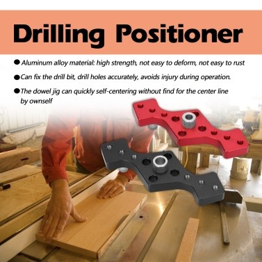 Woodworking Three-in-one Drilling Positioner Hole Opener Disk Dowel Positioner Vertical Drill Hole Punch Locator Furniture Woodworking Tools Woodworking Jig Drill Guide 6 / 8 / 10mm Hole Jig