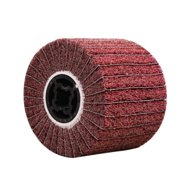 Non-woven Wire Drawing Polishing Burnishing Wheel Stainless Steel Core Wire Polishing Wheel Flap Brush for Metal/Aluminum/Copper Surface Treatments