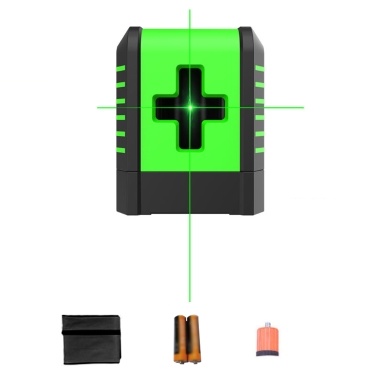 Small Portable 2 Lines Laser Level Leveling Laser 3° Self Levelling Diagonal Line Multi-function Laser Level for Household Flooring Tile Layout Door Window Install