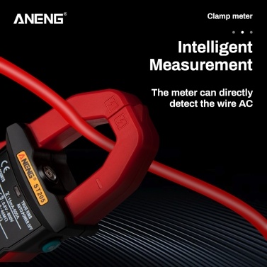 ANENG ST205 4000 Counts Full Intelligent Automatic Range True RMS Digital Multimeter Clamp Meter AC/DC Voltage NCV Resistance Auto Range Flashlight with Temperature Measurement