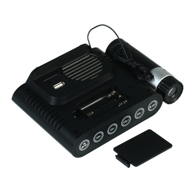 Projection Clock Digital Alarm Clock with Snooze Calendar Date Display and Thermometer Weather Station LED Projection Digital Clock FM Radio