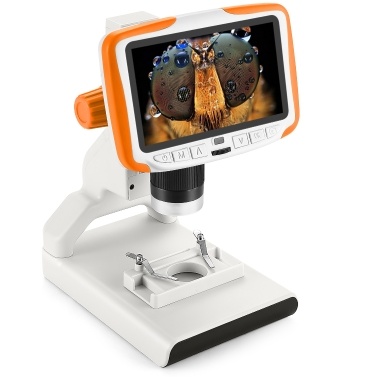 Children  Digital LCD Microscope Portable 200X Magnification 5in LCD Display Microscope Educational Gift