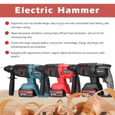 Multifunctional Rotary Hammer Electric Demolition Hammer Impact Drill Punch Power Tools
