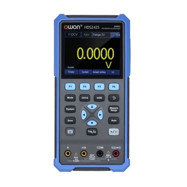 OWON HDS242S 2-CH Handheld Oscilloscope Multimeter Waveform Generator 3-in-1 Multifunctional Tester 40MHz Bandwidth 20,000 Counts Multiumeter OSC + DMM + Waveform Generator