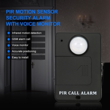 KKmoon PIR Motion Sensor Motion Detector Mini Motion Sensor Alarm Remote Control Wireless GSM Alarm Passive Infrared Sensor Security Alarm with Voice Monitor Function