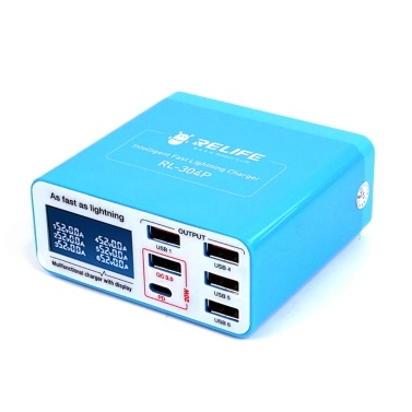 Multi-Ports Intelligent  USB Quick Recharger with LCD Display