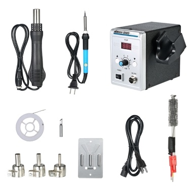 KKmoon 858D 700W High Quality Soldering Station LED Digital Solder Iron Desoldering Station BGA Rework Solder Station Hot Air Gun + Electric Iron Set for SMD SMT DIP