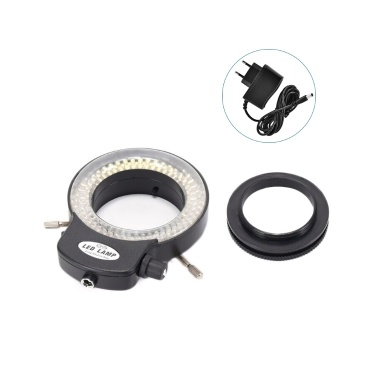 Variable 144 LED Ring Light for Stereo Microscope and Camera Adjustable Illuminator with Dimmer for Stereoscopic Microscope