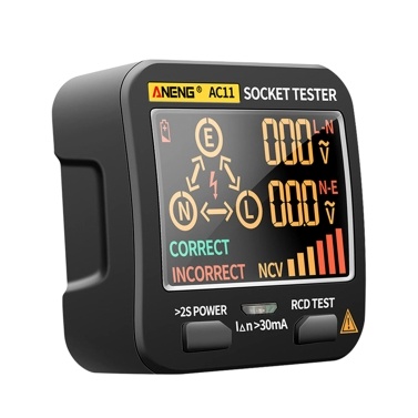 ANENG AC11 Socket Tester Electric Leakage Detector LCD Display
