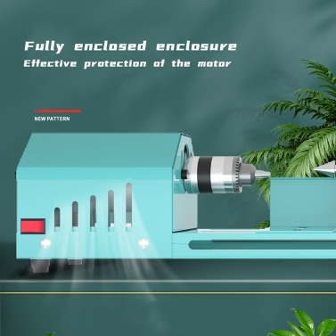 Small Size Home Household Wood Working Turning Lathe Multifunction Infinitely Variable Speed Cutting Grinding Drilling Tools