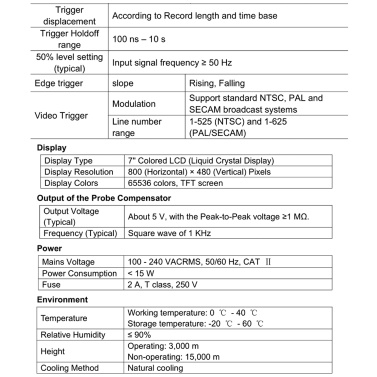 Owon SDS1104 4-CH Digital Storage Oscilloscope with 7-inch LCD Display Handheld Portable Oscillometer 100MHz 1GS/s AU Plug