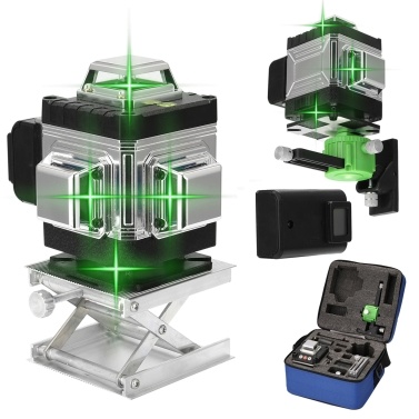 Multifunctional 16 Lines Laser Level 3° Self-leveling Function Leveling Tool Omnidirectional Ground and Wall Sticker with Vertical Horizontal Oblique Line