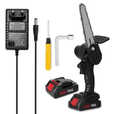 KKmoon 6 Inch Portable Mini Electric Infinitely Variable Speeds Pruning Saws 21V (Two Battery)