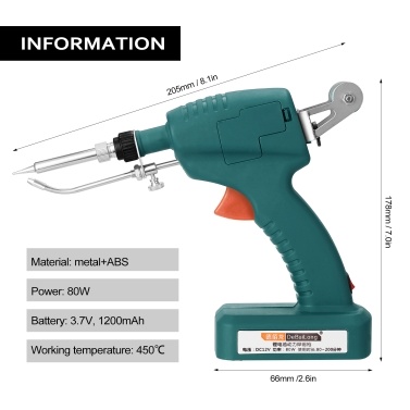 80W Portable Rechargeable Cordless Soldering Iron Handheld Automatically Send Tin Machine Wire Welding Repairing Tool Kit