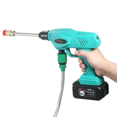SEATEN 240W Portable Power Washer Car Cordless Pressure Washer with Adjustable Nozzles 5m Hose Foam Cannon 15000mAh Battery and Charger for Cars Bikes Fences Floors Washing, Flowers Watering, Patio Spraying