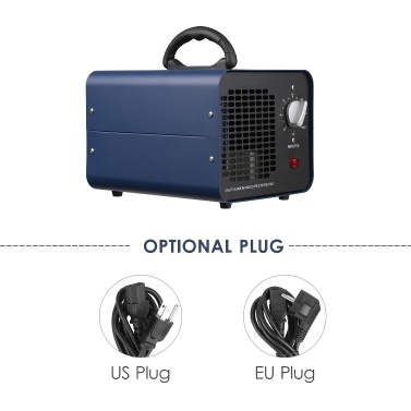 Commercial Ozone Generator with Timer Hold Function 10000mg/h Stainless Steel Ozonator Industrial Cleaning Machine Compact Air Cleaner Air Purifier 220V EU Plug