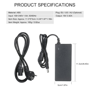 SEQURE AC Power Adapter Plug 3.42A 19V Power Supply Adapter for Electric Soldering Iron of SQ-001 and SQ-D60 AU Plug