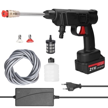 Household Cordless High Pressure Car Wash Tool Portable Vehicle Cleaning Machine Automobile Washer with Foam Bottle