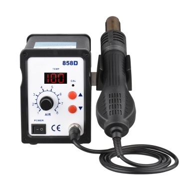 Brushless Hot Air Rework Station LED Digital 100℃-480℃ (212℉-896℉) Adjustable Air Flow 700W Portable Electric Desoldering Gun for BGA PLCC Electronics Repair PCB Heat Shrinkage Drying