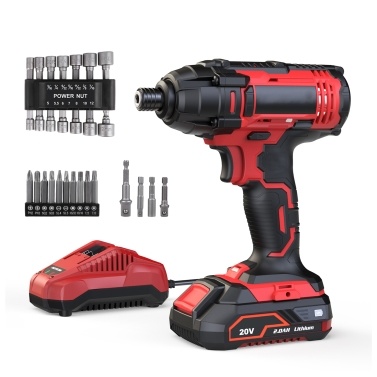 2800RPM Impact Driver 20V Cordless Impact Drill Screwdriver Set