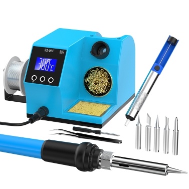 LCD Display Digital Soldering Station PID Fast Heating Temperature Control Soldering Station 60W High Power 180-480℃/365-896℉ Temperature Adjustable ℃ ℉ Unit Conversion Repairing Tool