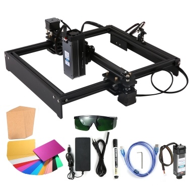 Metal Marking Engraving Machine Set With 20W Aluminum Alloy Marking Module and 5500MW Laser Module 100pcs Multicolor Aluminum Business Cards Supported GRBL