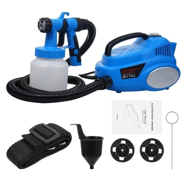 600W 800ml HVLP Electric Paint Spray Machine 30000 RPM Speed, at Max Speed 1000ML/Min  Flow Controlled 1.5M Hose Shoulder Strap Funnel
