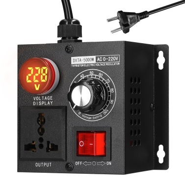 AC220V 5000W Stepless Voltage Regulator Portable Variable Monophase Voltage Controller Temperature Speed Light Adjuster