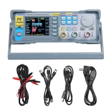 FeelElec FY8300S-60M 60MHz 3 Channel Function Arbitrary Waveform Signal Generator 4 TTL Level Outputs DC Bias Function Digital Output Function