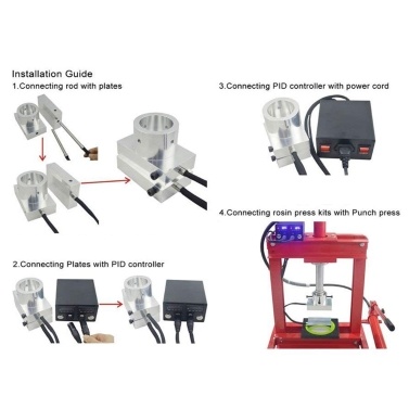 6061 Electric Temperature Controller Box Heating Rod for Rosin Press (U K Plug)