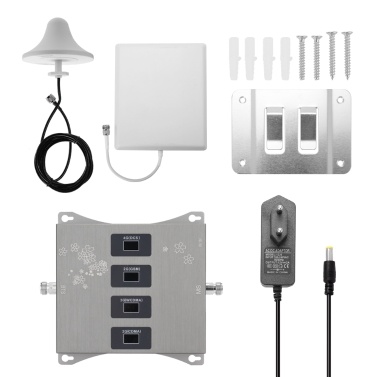 800 900 1800 2100MHz Cell Phone Signal Booster Quad Band Mobile Signal Amplifier 4/3/2G LTE Cellular Repeater GSM DCS WCDMA Set