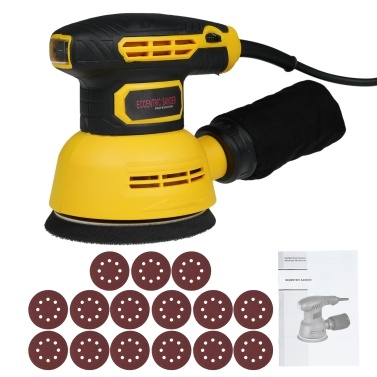 5-Inch Random Orbital Sander 12000RPM 6 Variable Speed Sander Machine High Performance Dust Collection System with 15Pcs Sandpapers