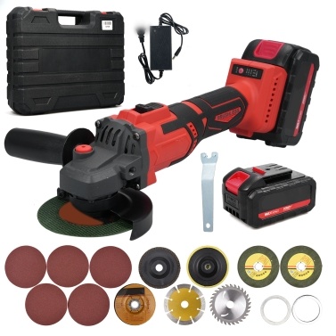 Cordless Angle Grinder 21V 9000RPM Brushles Grinders Tools with 4.0Ah Battery and Charger Adjustable Auxiliary Handle for Cutting Grinding Polishing & Rust Removal