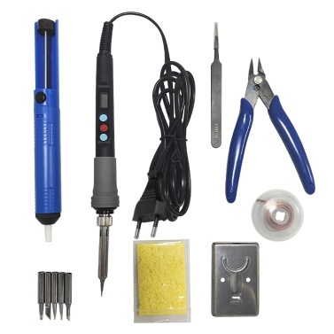 Intelligent Soldering Iron Digital Display Electronic Soldering Iron Portable Adjustable Temperature Soldering Iron 90W Welding Solder Repairing Tools