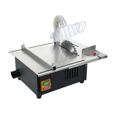 Portable Table Saw 1600W Compact Tablesaw 5000RPM Table Saw w/40T Blade and Safety Switch Dust Collector 90° Vertical Cutting 55mm Cutting Depth