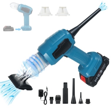 4-in-1 Portable Vacuum Cleaner High Power 16000PA Suction Handheld Car Vacuum with 1500mAh Battery Multi-nozzles for Car Home Office Pet