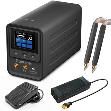 Professional Digital Spots Welding Device Portable Faradcapacitor Spotwelder High Power Spots Welding Machine 2.4 inch Digital Color Display Support Soldering 0.6mm Nickel Sheet