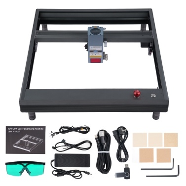 20W Laser Engraver Desktop Laser Cutter and Engraver Machine DIY Laser Engraving Machine for White Paper Wood Cardboard Plastic Leather PCB Board