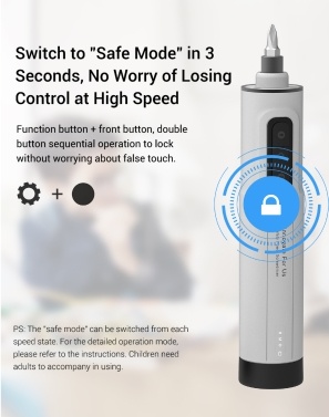 iFu 6.3mm Electric Screw Driver Safety Power Lithium Electric Screwdriver 3 Speed LED Lights Compact Rechargeable Electromotion Screwdriver with 29pcs Bits & Bit Holding Tube