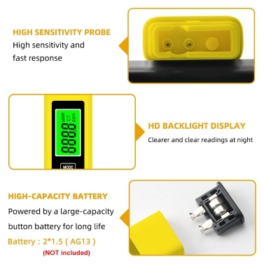 KKmoon 3 in 1 Water Quality Tester Water Quality Analyzer TDS/EC/Temperature Meter Data Hold Backlight Display Tester White