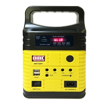 Portable Solar Generator Outdoor Camping Illumination System BT MP3 Radio Polycrystalline Solar-panel with 3pcs LED Lights