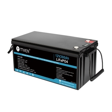 TTWEN 12V 200Ah LiFePO4 Lithium Battery Pack Backup Power, 2560Wh Energy,  46.29lb light weight, Support in Series/Parallel, 4000+ Deep Cycles, Built-in 100A BMS,Perfect for Replacing Most of Backup P